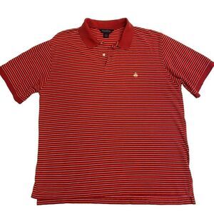 Brooks Brothers Red Striped Original Fit Performance Polo Size XL‎